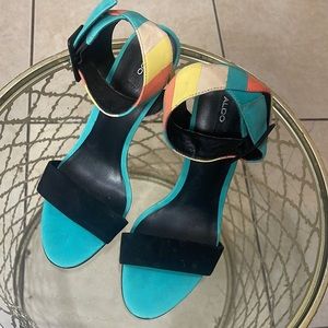 Aldo Multi Color 4 1/2 inch Heels